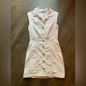 A&F Cream Button-Up Dress